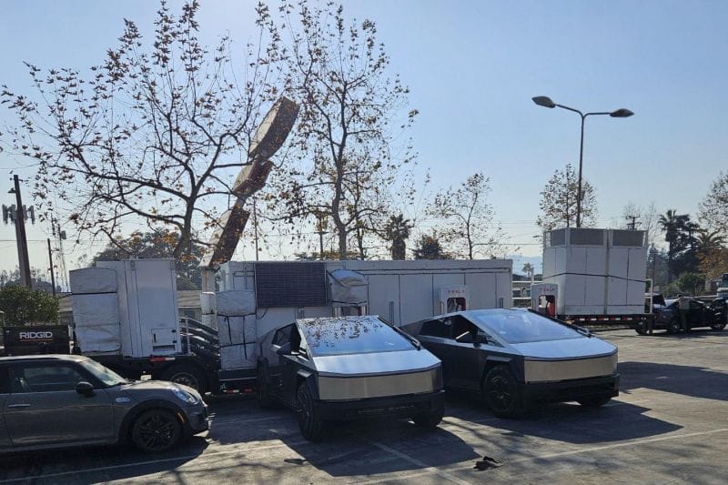 Tesla Cybertrucks Deployed for Wildfire Relief in California